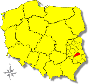 Lokalizacja powiatu krasnostawskiego na mapie Polski